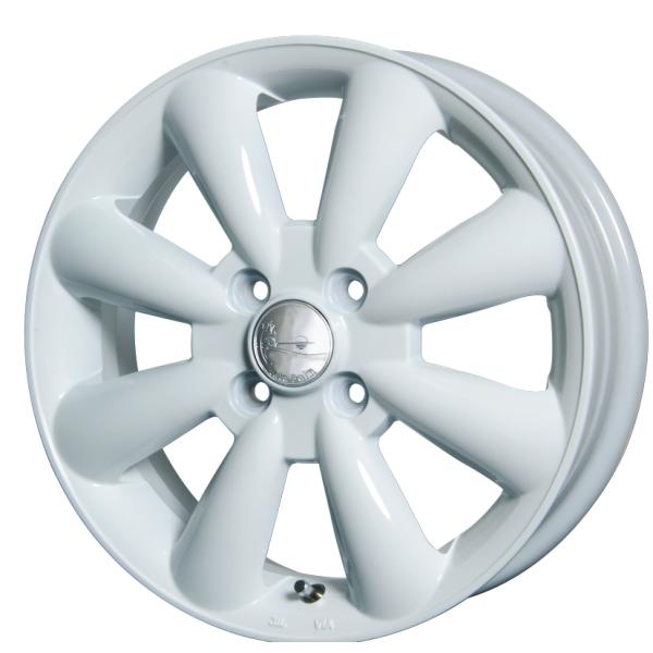 アルミホイール 15インチ 軽自動車 15×5J +45 100 4H 4穴 ホットスタッフ ララパーム KC-8 ホワイト 白