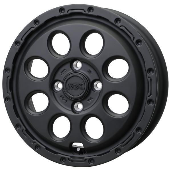 新製品 アルミホイール 14インチ 軽自動車 14×4.5J +50 100 4穴 HOT STUFF MAD CROSS RECON マットブラック