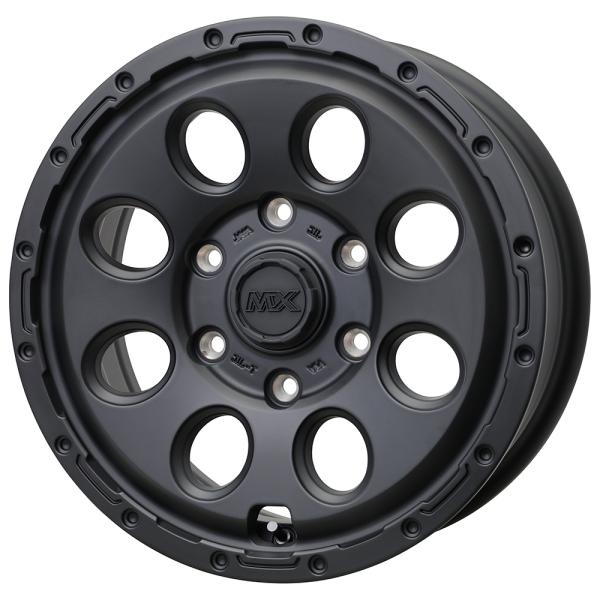 アルミホイール 15インチ ハイエース 15×6.0 +33 139.7 6H ホットスタッフ マッドクロス リーコン マットブラック