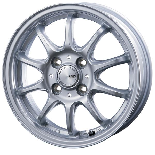 1本価格 軽自動車 15インチ アルミホイール 15×4.5J 4穴 100 +45 INTER MILANO クレール ZT10 シルバー