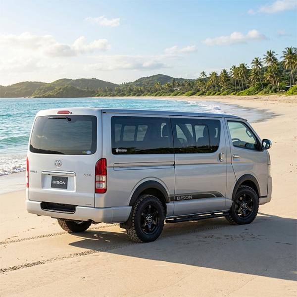 アルミホイール 15インチ 4本セット ハイエース 15×6.0 +33 139.7 6H ホットスタッフ バイソン BN-04 メタリックブラック