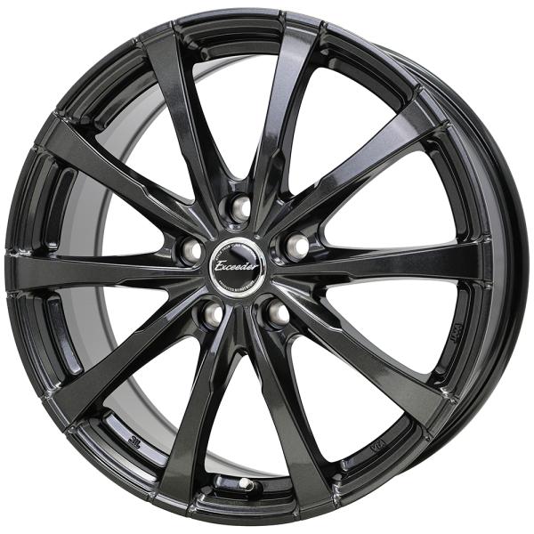 アルミホイール 15インチ 4本セット 15×6J +50 114.3 5H ホットスタッフ エクシーダー E08 グロスガンメタ