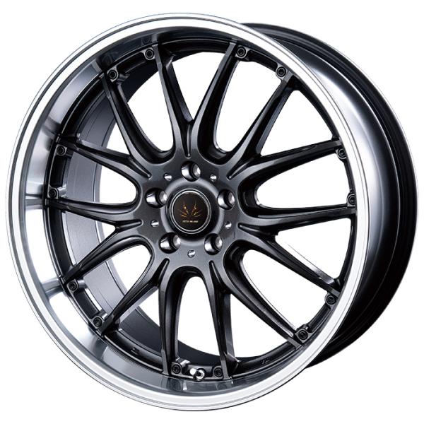 インターミラノ アルミホイール 4本セット ボルテックハイパーMS-RE 18×7.0 +38 5H 114.3 ガンメタリムポリッシュ