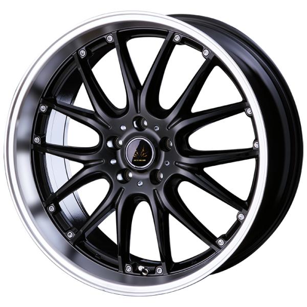 爆買 4本セット 18インチ アルミホイール 18×7J 5穴 114.3 +48 インターミラノ ボルテック ハイパー MSRE ブラックリムポリッシュ