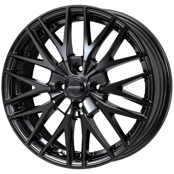 新製品 アルミホイール 16インチ 4本セット 16×6J +45 100 4穴 HOT STUFF WAREN W07 メタリックブラック