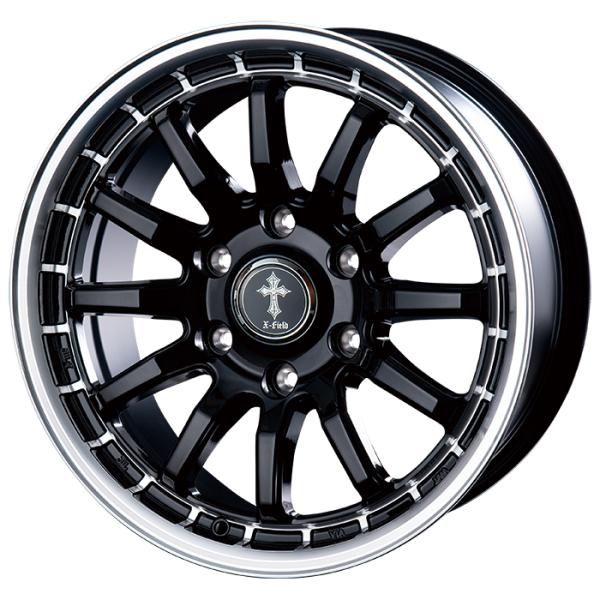 15インチ アルミホイール 4本セット　キャラバンetc cgy_xfielda-1560-43-6h139-bkrp