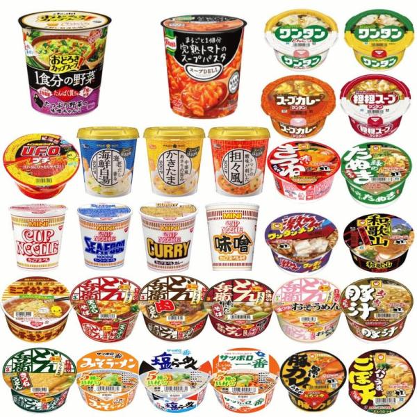 食品 マルちゃん 日清 サッポロ一番 スープも入ったマンスリーセット 箱買い 30食 おどろき野菜参加