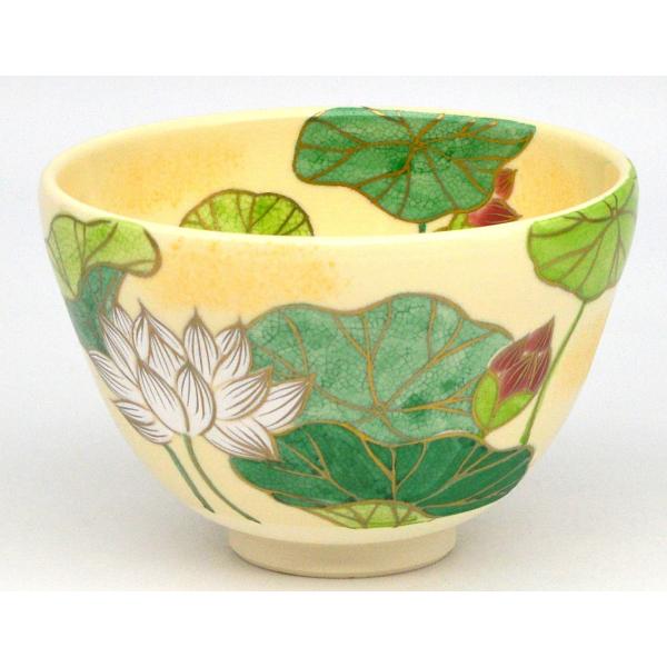 【茶道具/抹茶茶碗/matcha teabowl】茶碗　仁清　蓮　水出宋絢作（化粧箱）