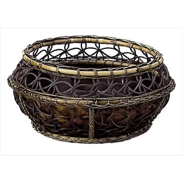 七宝透　炭斗　竹宝斉作￼ 七宝透 炭斗 竹宝斉作￼ 炭斗 七宝組透 玄々斎好