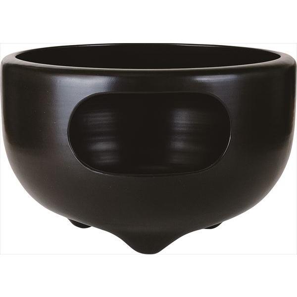 未使用 茶道具 伊藤征隆作 黒陶 蒲池窯 雲華焼 灰器 陶印 共布 共箱 黒陶 乳足 眉風炉 尺〇 蒲池窯 伊藤征隆作（桐箱） : 茶道具 銘茶 左座