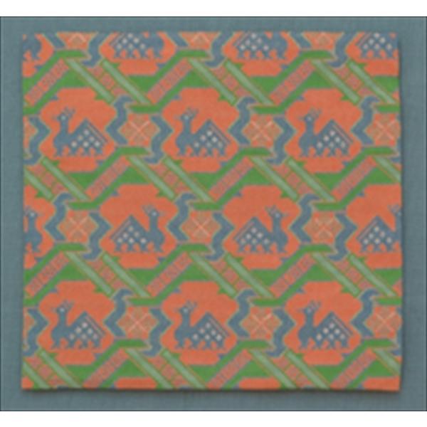 京都龍村美術織物】【龍村裂】古帛紗鹿文有栖川錦（しかもんありすがわ