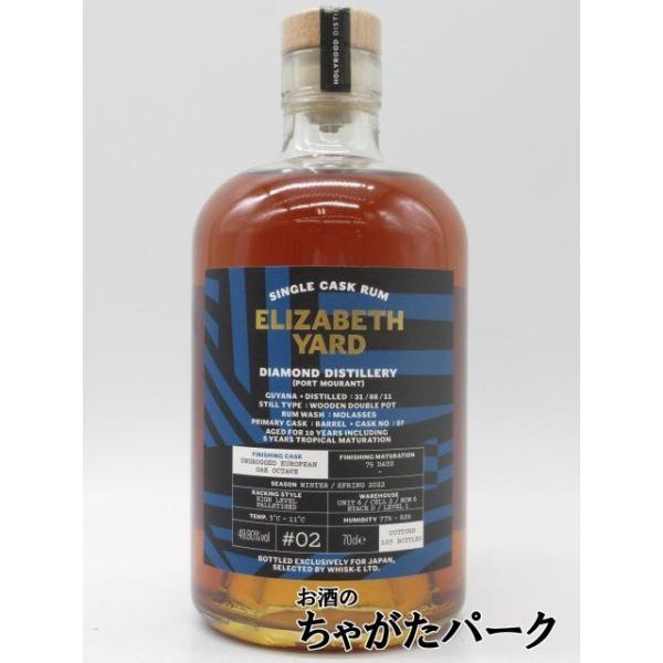 ガイアナのダイアモンド蒸溜所のダブル ウッデン ポットスチルで蒸溜されたラムです。バレルで熟成後、75日間ヨーロピアンオークのオクタブ（新樽）で追熟した10年熟成で、日本向けシングルカスクのカスクストレングスボトリング。トロピカルエイジング...