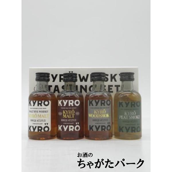 キュロ モルト、オロロソ、ウッドスモーク、ピートスモークの50mlミニチュアが各1本ずつ入った4本セットです。スタイリッシュなデザインでギフトにもおすすめです。登録日：20250909