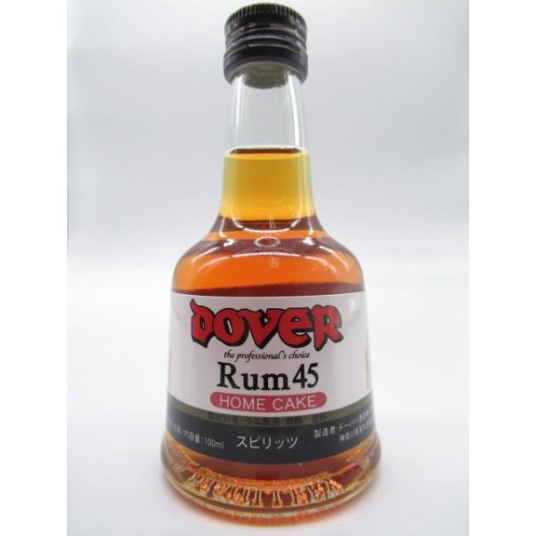 ４５度　１００ミリ自然な琥珀色、永年の樽貯蔵により得られた深い香りをそのままに、できるかぎり自然であることを大切にしたラムの逸品。深い香りとマイルドな風味はお菓子に無理なく確実に表現され、バタークリームに最適です。【ＤＯＶＥＲ　ＲＵＭ　４５...