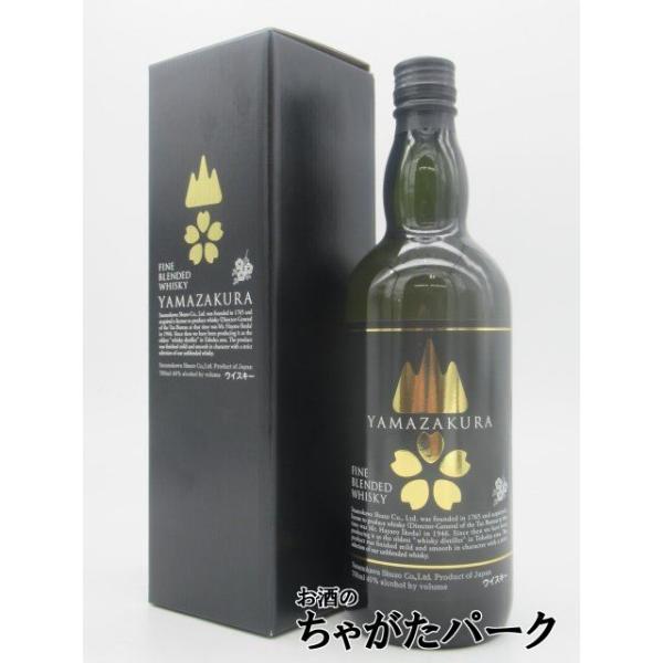 笹の川酒造 山桜 黒ラベル ブレンデッドウイスキー 40度 700ml : お酒