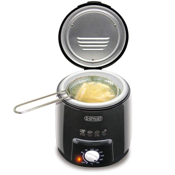 「商品情報」「主な仕様」本体サイズ:約W13×D14×H18cm(油はね防止フタの取っ手含む消費電力:600W付属品:バスケット本体重量(kg):約510g電源コード:約0.9m