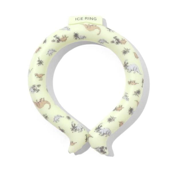 [F.O.インターナショナル] ICE RING アイスリング Sサイズ キッズ こども用 正規品 28℃で凍る [2021年累計4万本以上販売] (Sサイズ(こども用), ミント 恐竜柄)