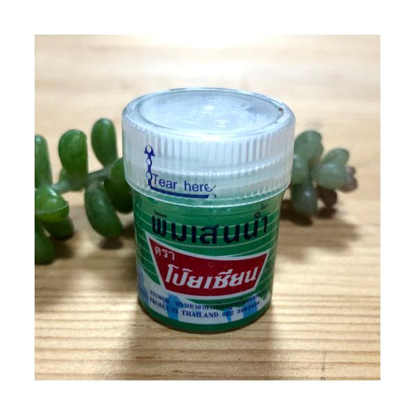 ●タイ製　バームオイルPIM-SAEN　　　1個売り　賞味期限　2028年04月21日【商品説明】内容量：　　8ccプラケース：高さ約3.2ｃｍ、直径約2.7ｃｍ素材：竜脳（Borneol）　　　 樟脳（Camphor)　　 メントール（M...