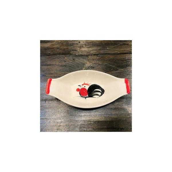 【にわとり食器 　小皿/舟形】 小鉢 ・小どんぶり にわとり陶器 にわとり食器 にわとり柄 タイ料理 アジアン料理 タイ雑貨