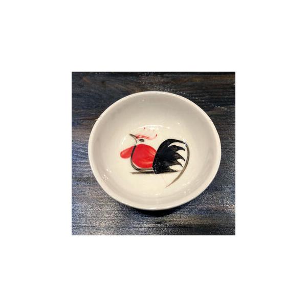 【にわとり食器 　小皿/丸形】 小鉢 ・小どんぶり にわとり陶器 にわとり食器 にわとり柄 タイ料理 アジアン料理 タイ雑貨