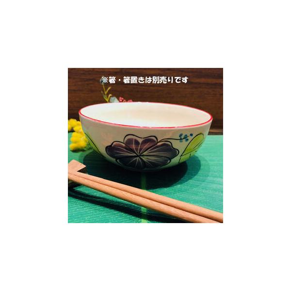 【にわとり食器 　小どんぶり 14cm/ハイビスカス柄　紫】 小鉢 ・小どんぶり にわとり陶器 にわとり食器 にわとり柄 タイ料理 アジアン料理 タイ雑貨