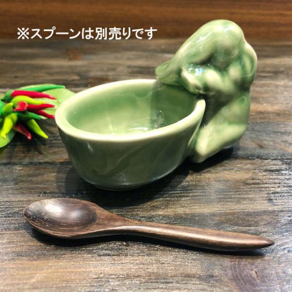 【【ソースサーバー 象】】　セラドン陶器　セラドン食器  ソースサバー　小物入れ　 陶器　タイ料理　 アジアン料理 　タイ雑貨