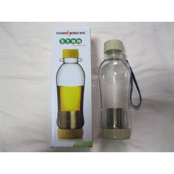 【メール便送料無料】携帯エコボトル（エコル）、底部　茶こし付水筒 580ml　サンプル茶葉プレゼント　キーマン紅茶５ｇ