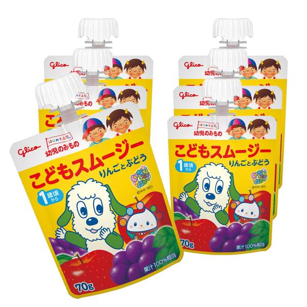 他サイト： 幼児のみもの こどもスムージー りんごとぶどう 70g×6本 常温保存可能 1歳頃から ベビーフード わんわん ワンワンの商品画像