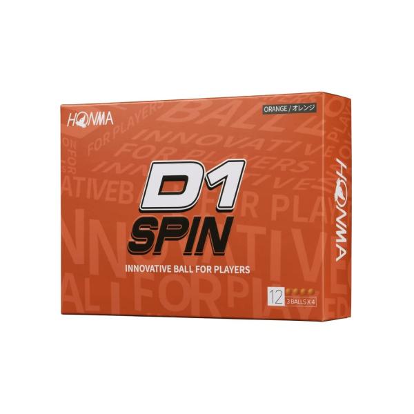 他サイト： ホンマ ゴルフ ボール D1 D-1 SPIN スピン 2023 2ピース ソフト 飛び系 飛距離 ディスタンス ゴルフボール 1ダース 12球 コスの商品画像