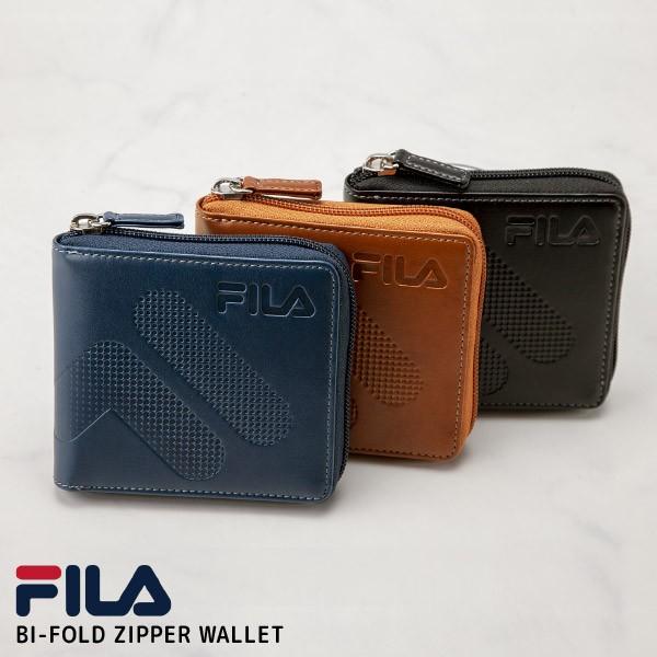 財布 二つ折り メンズ レディース 人気 おすすめ ブランド Fila フィラ ラウンド ファスナー 61fl52 シンプル 合皮 プレゼント 革小物 61fl52 Chama Shop 通販 Yahoo ショッピング
