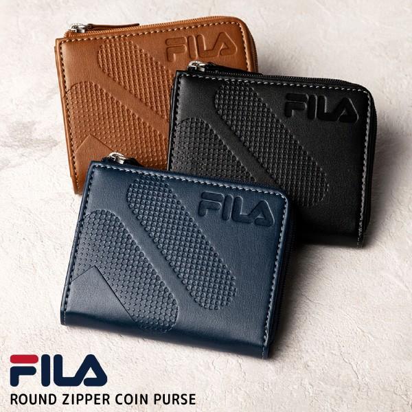 財布 コンパクト ミニ ウォレット メンズ レディース 人気 ブランド FILA フィラ 小銭入れ コインケース ファスナー プレゼント 贈り物 革小物 送料無料
