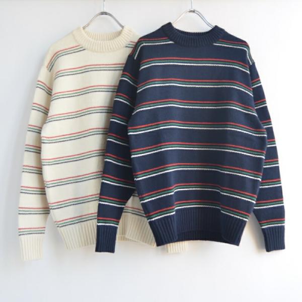 FUJITO(フジト) C/N Border Sweater WF1-K30 : chamber - 通販 - Yahoo