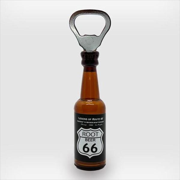 ROUTE 66　ボトル オープナー マグネット付き 栓抜き　BUD-BO-ROOT66