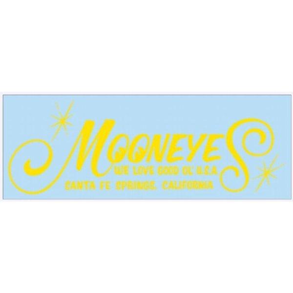 ムーンアイズ　MOONEYES Logo抜き ステッカー(イエロー) 人気 ステッカー シール 車 バイク アメリカン雑貨、アメリカ雑貨 アメ雑