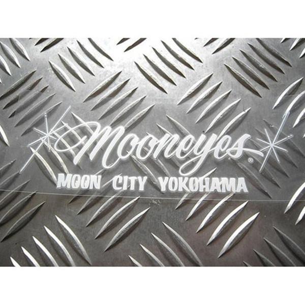 ムーンアイズ　MOONEYES　 CITY YOKOHAMA ステッカー ホワイト ステッカー シール 車 バイク アメリカン雑貨