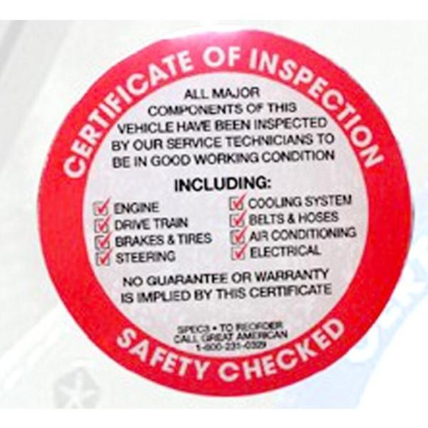 点検ステッカーAmerican Inspection Sticker RD  シール デカール オシャレ 車 バイク