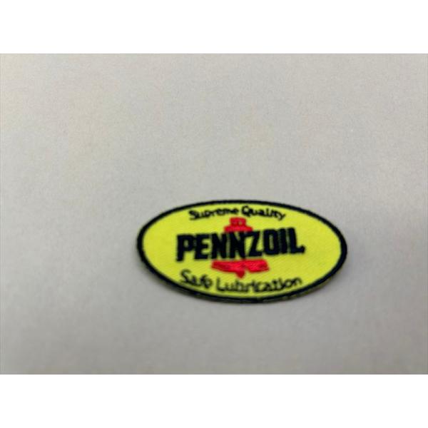 小型刺繍ワッペン(ＢＤ)　(PENNZOIL ペンズオイル)アイロンワッペン　刺繍、エンブレム、大人気、オシャレ