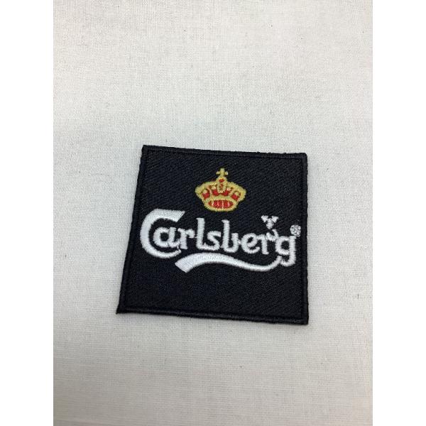 小型刺繍ワッペン(ＡＤ)　（カールスバーグ）アイロンワッペン　刺繍、エンブレム、大人気、オシャレ