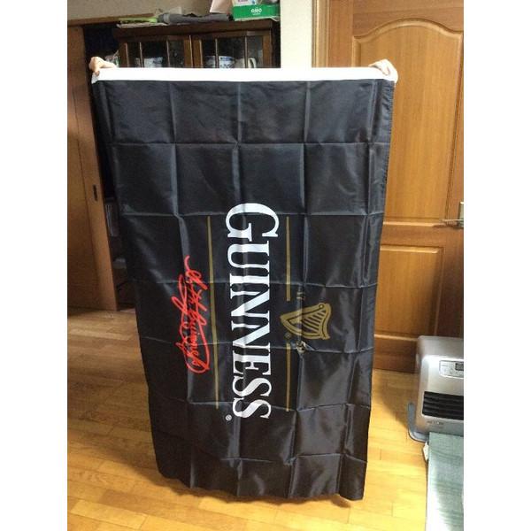 ギネスビールのフラッグが入荷しました！ガレージやお部屋の壁などにいかがでしょうか。Size：約150X90Cm