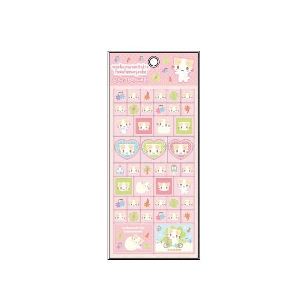 【新品】マシュマロみたいなふわふわにゃんこタイルシール（クローバー） 【送料別。メール便・宅配便　配送方法選択】
