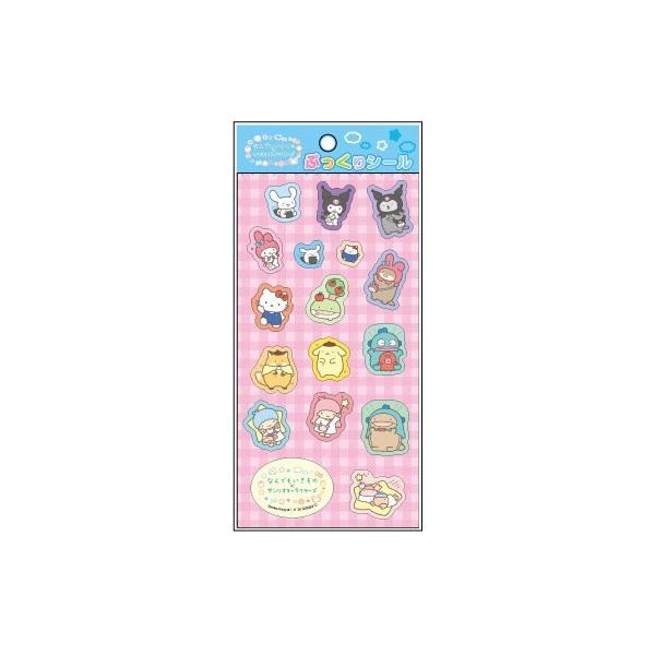 【新品】なんでもいきもの×サンリオ　プックリシール 【送料別。メール便・宅配便　配送方法選択】