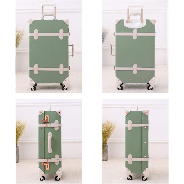 可愛い Suitcaseキャリーバッ トランクケース スーツケース 360四輪静音キャスター 可愛い 消音設計 グ おしゃれ トランクケース おしゃれ チャンガバリー キャリーケース レトロ