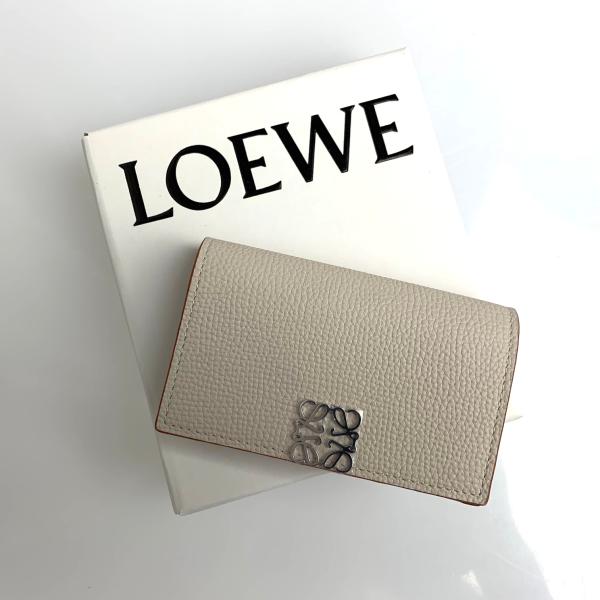 ロエベ LOEWE カードケース 名刺入れ ライトゴースト レザー 本革