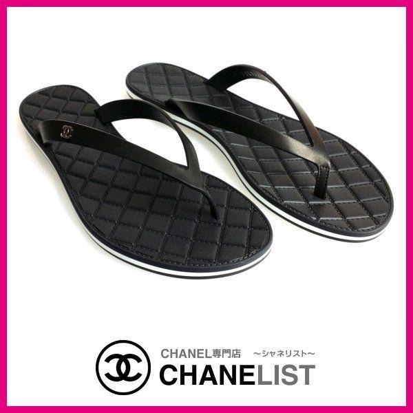 シャネル CHANEL 靴 ビーチサンダル 2015年 春 夏 新作 シューズ ブラック ホワイト シルバー ココマーク