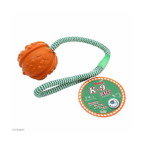 他サイト： プラッツ　Ｋ−９　ボール　Ｍ　オレンジ　犬用おもちゃの商品画像