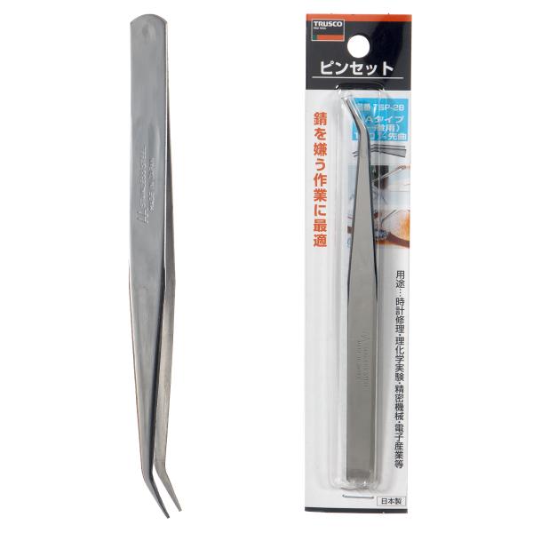 アクアリウム用品　_kame　_insect　_hachu　金魚　メダカ　アクア用品　メンテナンス用品　ピンセット　トラスコ中山　ステンレスピンセット　150mm　先曲　TSP―28　メンテナンス1　水槽　器具　標本用品　_aqua　498...
