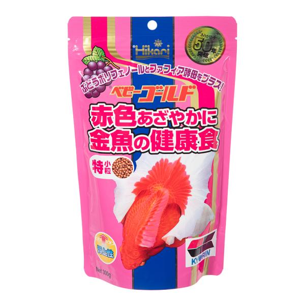 メーカー：キョーリン アクアリウム用品　金魚・メダカ　ベビーゴールド　キョーリン　餌　金魚用飼料　器具　金魚・鯉専用　_aqua　4971618021311　特小粒　浮上性　３００ｇ　金魚のえさ　opa2_delete　ひかり　ひかりクレス...