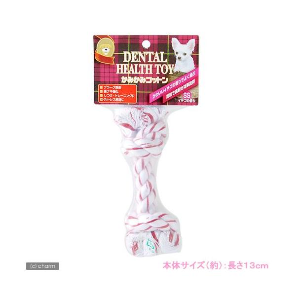 メーカー：スーパーキャット 犬用品　おもちゃ　デンタルトーイ　ロープ・ホース　ボーン　スーパーキャット　かみかみコットン　イチゴの香り　ＳＳ　20120420　ＩＳＹ　_dog　4973640414062　デンタルケア　犬用おもちゃ　opa...