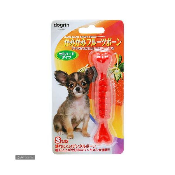 メーカー：スーパーキャット 犬用品　おもちゃ　デンタルトーイ　ボーン　スーパーキャット　かみかみフルーツボーン　S　ストロベリー　20120421　TNK　_dog　4973640415014　デンタルケア　犬用おもちゃ　YPKCHK_01...