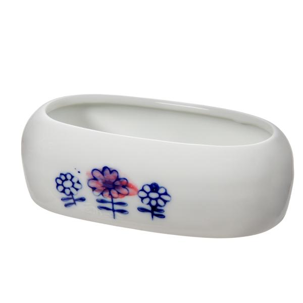 メーカー：アラタ _animal　ＢＩＲＤ　ＨＯＵＳＥ　小判　大　小鳥　水浴び　エサ入れ　水入れ　アラタ　陶器　鳥　20140411　MTK　anitop1_140515　4532243243679　Ａ−３７　トリ　エサ皿　皿　餌皿　bnr...